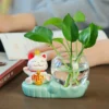 Lucky Cat Hydroponic Vase Ornament