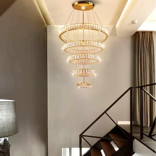 Modern LED Crystal Chandelier L55cm W55cm H120cm