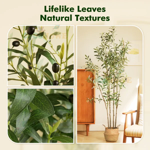 152cm Artificial Olive Tree with Basket