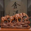 Lucky Seven Elephants Ornament L36cm W10cm H16cm