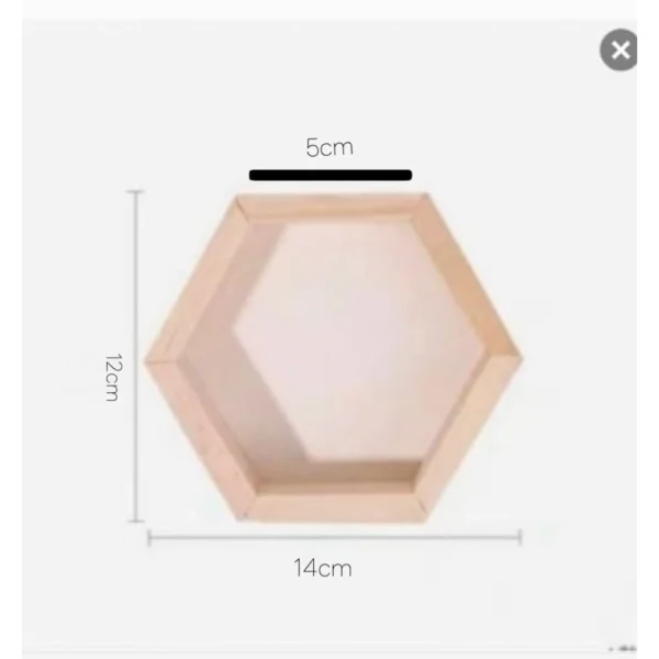 my-11134207-820l9-mkgpc84c4rgj9c.webp Hexagon Wooden Wall Shelf L14cm W5cm H12cm
