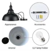 E27 Single Head Pendant Light