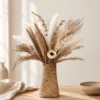 Dried Pampas Bouquet Woven Vase H60cm