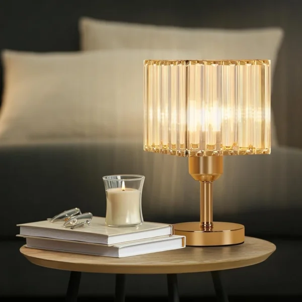 Crystal Bedside Table Lamp