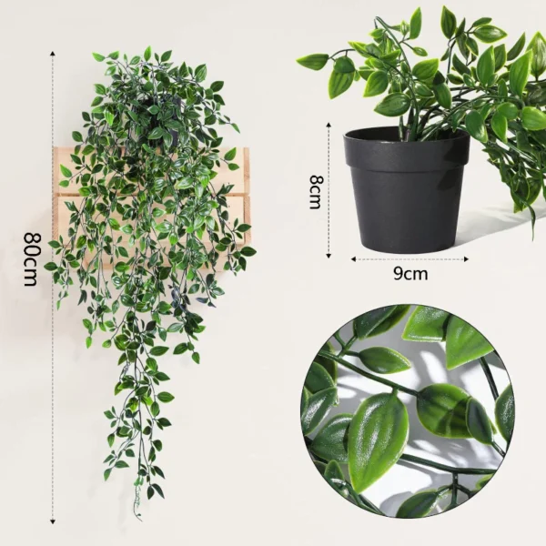 sg-11134201-81zwg-mix3xpgz5k3r2c.webp Hanging Artificial Vine Potted Plant H80cm